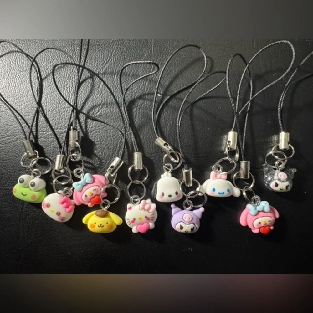 Sanrio Phone Lanyard Hanging Charms Set of Ten Brand New